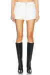 R13 Boyfriend Distressed Denim Shorts In Crackle White