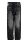 R13 5-pocket Straight-leg Jeans In Black