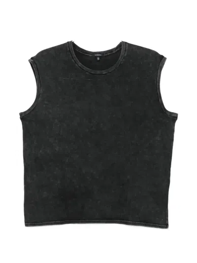 R13 Acid-wash Sleeveless Tank Top In Black