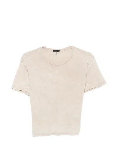 R13 Acid-wash T-shirt In Neutral