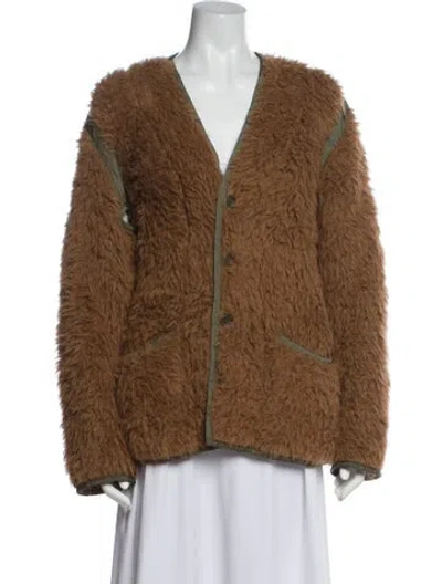 Pre-owned R13 Alpaca Faux Fur Jacket In Brown