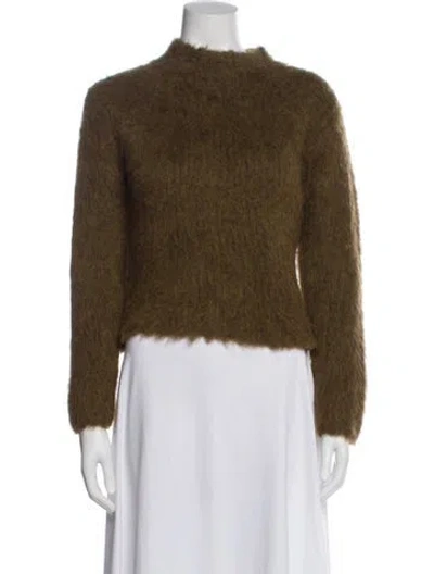 Pre-owned R13 Alpaca Mock Neck Sweater In Brown