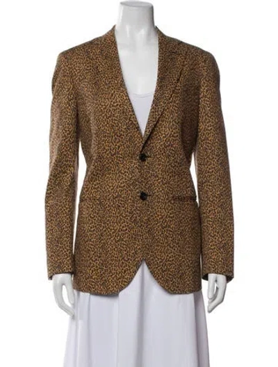 Pre-owned R13 Animal Print Blazer In Brown