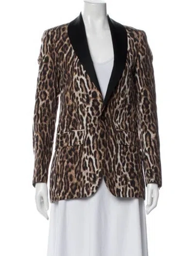 Pre-owned R13 Animal Print Blazer W/ Tags In Neutral