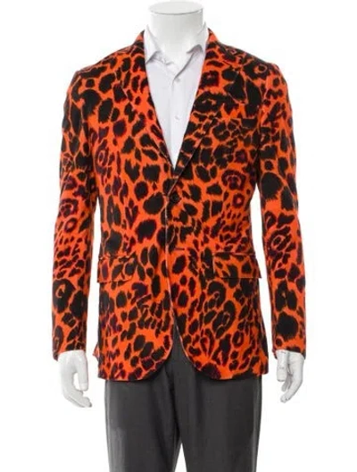 Pre-owned R13 Animal Print Blazer W/ Tags In Orange