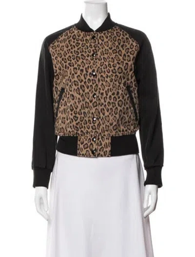 Pre-owned R13 Animal Print Bomber Jacket In Multicolor