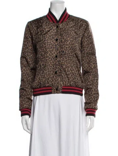Pre-owned R13 Animal Print Bomber Jacket In Neutrals