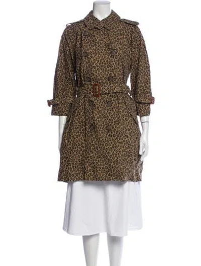 Pre-owned R13 Animal Print Coat In Brown