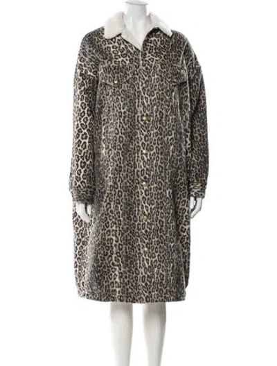 Pre-owned R13 Animal Print Coat In Neutrals