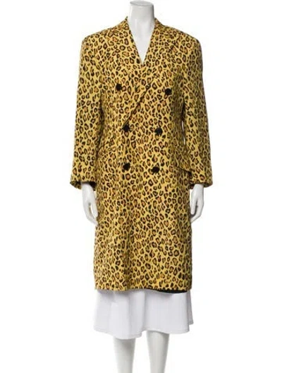 Pre-owned R13 Animal Print Coat In Yellow