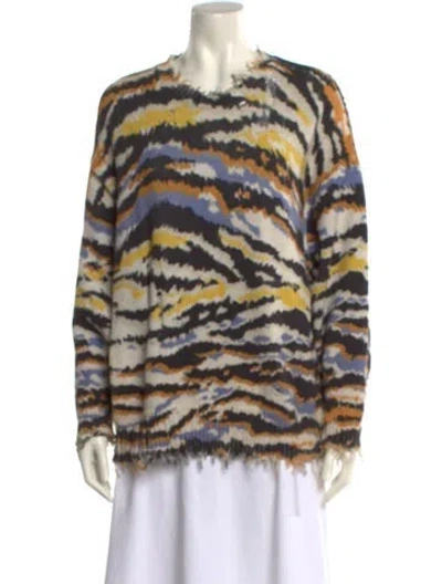 Pre-owned R13 Animal Print Crew Neck Sweater