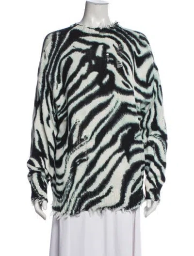 Pre-owned R13 Animal Print Crew Neck Sweater In Multi