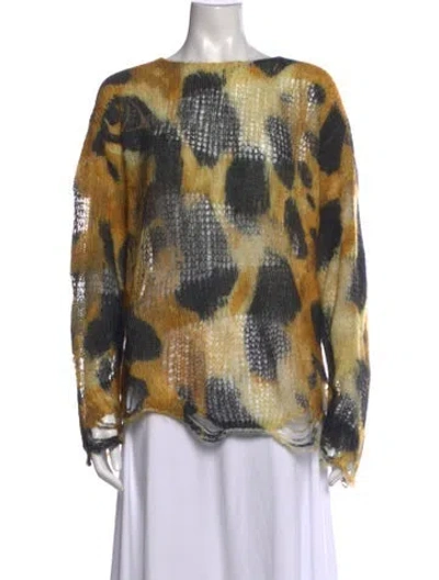 Pre-owned R13 Animal Print Crew Neck Sweater In Multicolor