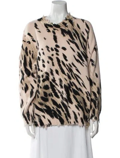 Pre-owned R13 Animal Print Crew Neck Sweater In Neutral