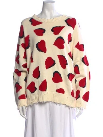 Pre-owned R13 Animal Print Crew Neck Sweater In Neutral