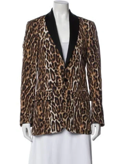 Pre-owned R13 Animal Print Evening Jacket In Black