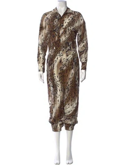 Pre-owned R13 Animal Print Jumpsuit In Neutral