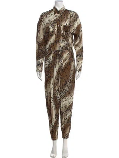 Pre-owned R13 Animal Print Jumpsuit In Neutrals