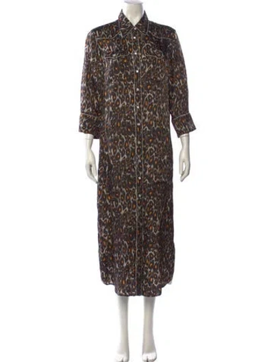 Pre-owned R13 Animal Print Long Dress In Multi