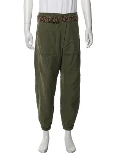 Pre-owned R13 Animal Print Pants In Green