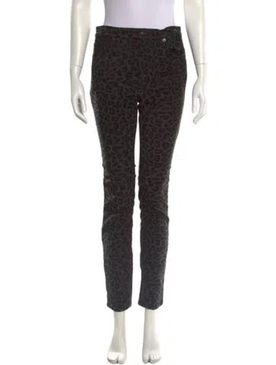 Pre-owned R13 Animal Print Skinny Leg Pants W/ Tags In Black