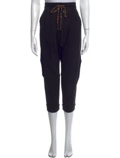 Pre-owned R13 Animal Print Straight Leg Pants In Black