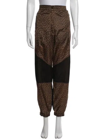 Pre-owned R13 Animal Print Straight Leg Pants In Black/brown