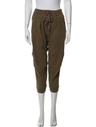 Pre-owned R13 Animal Print Straight Leg Pants In Green