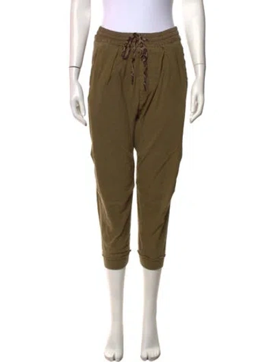 Pre-owned R13 Animal Print Straight Leg Pants In Green