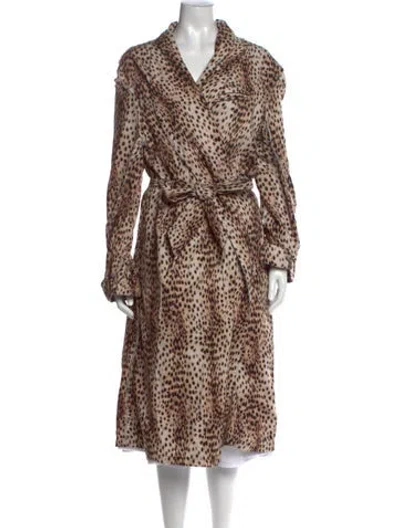Pre-owned R13 Animal Print V-neck Sweater In Neutral