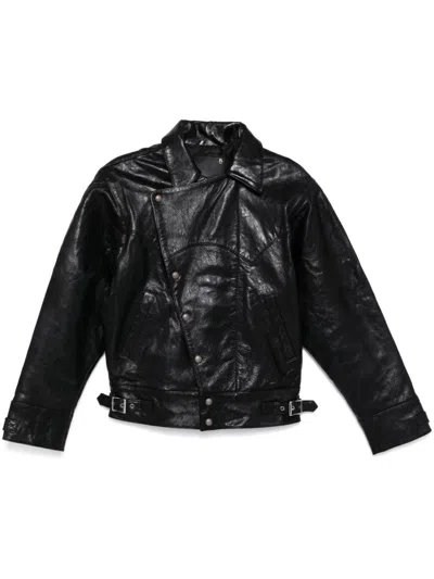 R13 Asymmerical Stud Jacket In Schwarz