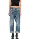 R13 Crossover Jeans In Jasper Blue