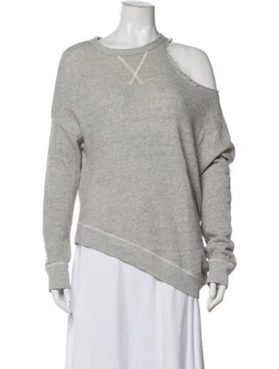 Pre-owned R13 Asymmetrical Long Sleeve Sweatshirt In Grey