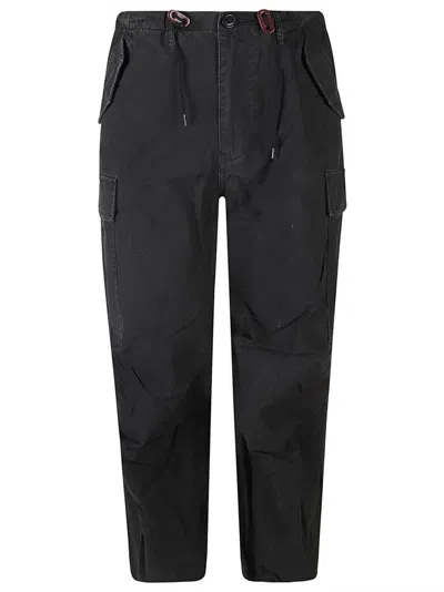 R13 Balloon Army Tapered Leg Cargo Trousers In Black