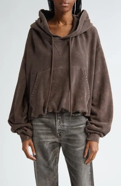 R13 Balloon Popover Hoodie Brown