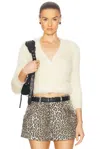 R13 Balloon Cardigan In Cream