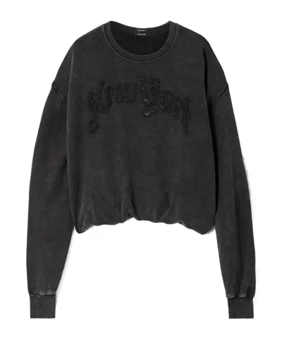 R13 New York Balloon Crewneck Sweatshirt In Black