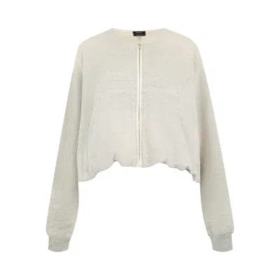 Pre-owned R13 Balloon Zip-up Crewneck 'heather Grey' | Men's Size S