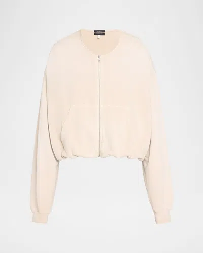 R13 Balloon-sleeve Cotton Bomber Jacket In Multi