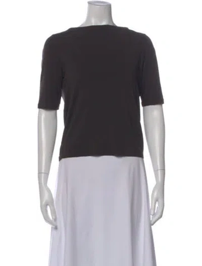 Pre-owned R13 Bateau Neckline Short Sleeve T-shirt In Grey