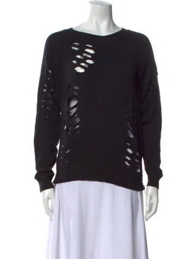 Pre-owned R13 Bateau Neckline Sweater In Black