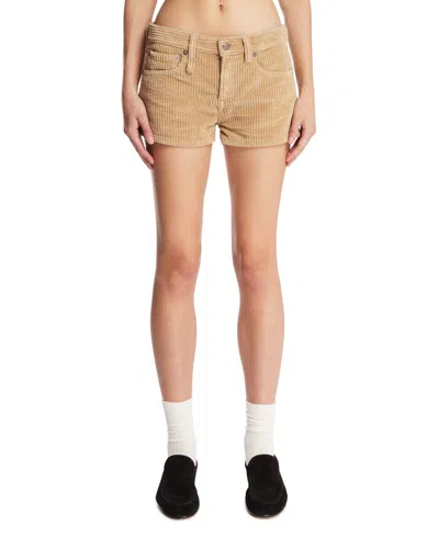 R13 Beige Ribbed Shorts In Beige Beige   #ddbb8c