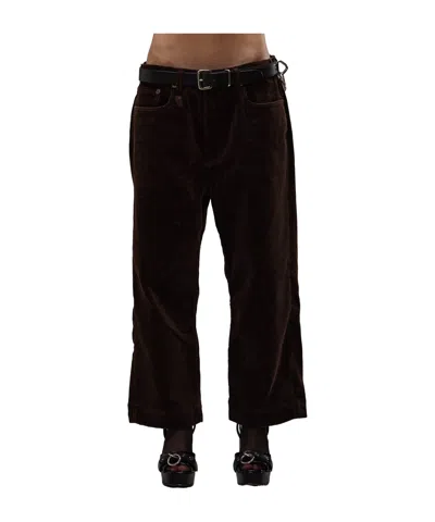 R13 Belt-loop Casual Pants In Black