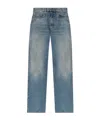 R13 Wide-leg Distressed Jeans In Gray