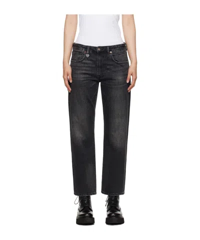 R13 Belt-loop Jeans In Black