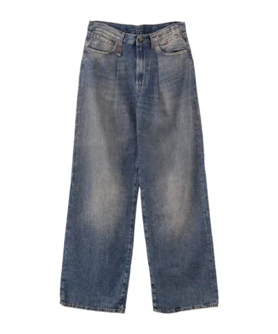 R13 Belt Loop Jeans In Blue