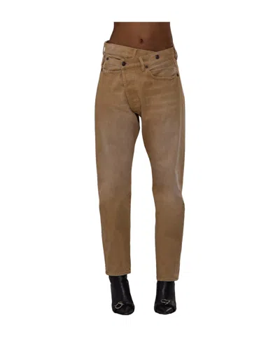 R13 Belt-loop Jeans In Brown