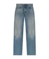 R13 Wide-leg Distressed Jeans In Gray