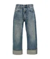 R13 Blue Cuffed X Bf Jeans In Gray