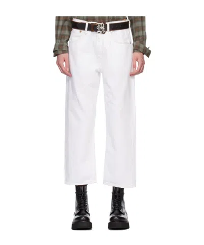 R13 Belt Loop Jeans In White